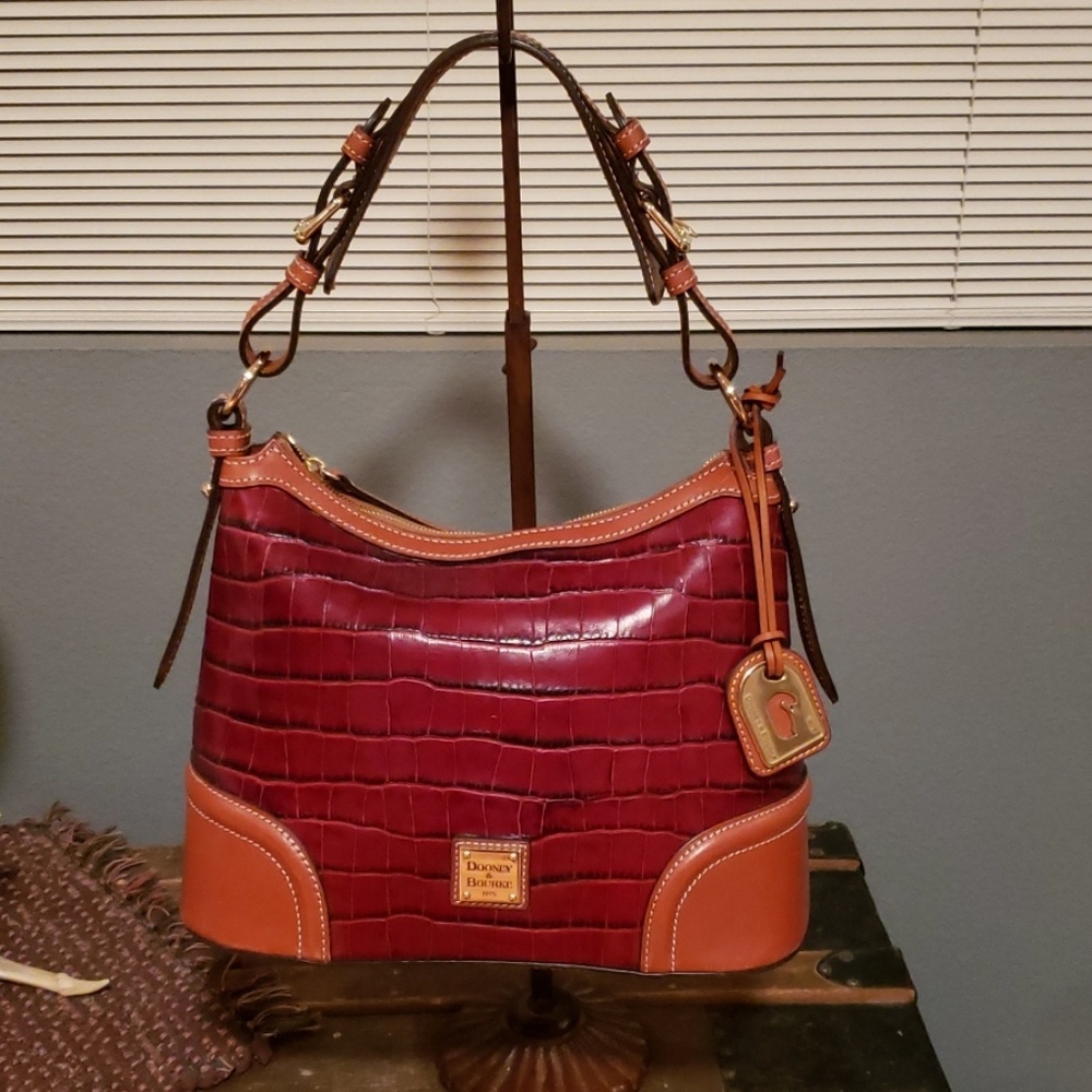 Dooney and Bourke Embossed Crocodile Hobo